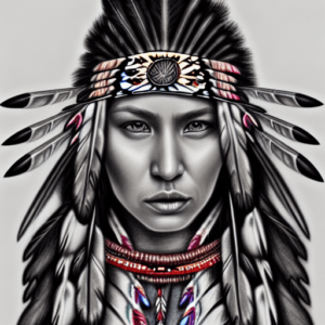 Realistic-Intricate-Drawing-Of-Native-American-Indian-Female-Winged-Angel-40508863-1